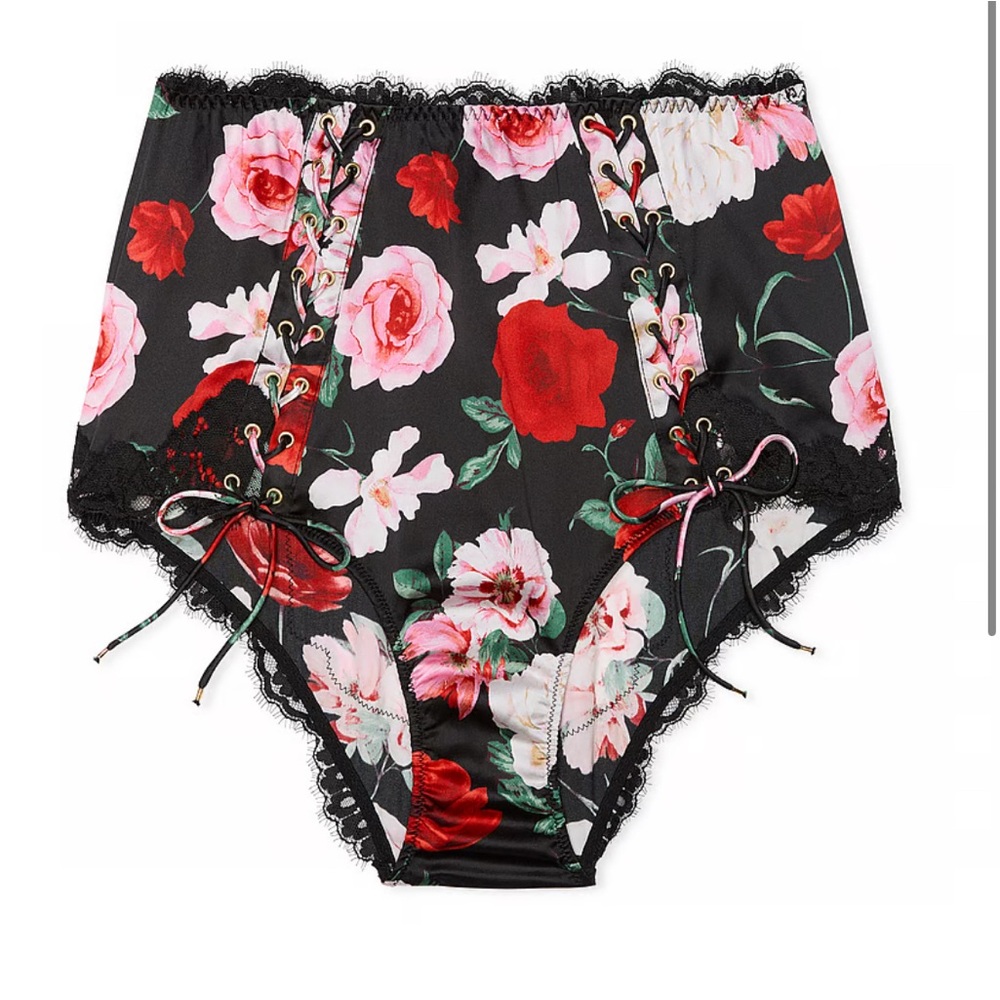 Atelier Victoria's Secret Satin Lace-Trim High-Waist Brief Panty